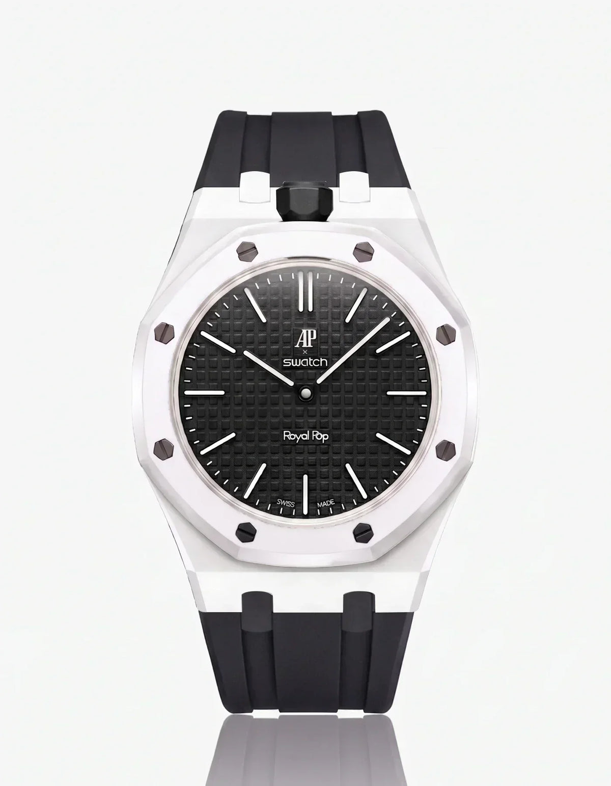 Silicone Strap & Case Royal Pop Ocho Negro(Customize Colors)