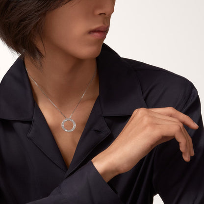 [Angela Jewelry]LOVE NECKLACE 16MM 3 DIAMONDS