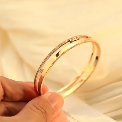 [Angela Jewelry]Move Romane Diamond Bangle Bracelet