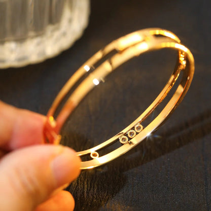 [Angela Jewelry]Move Romane Diamond Bangle Bracelet