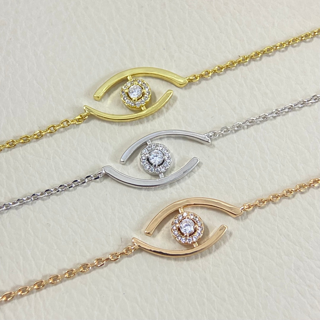[Angela Jewelry]Lucky Eye Pave-Set Diamond Bracelet