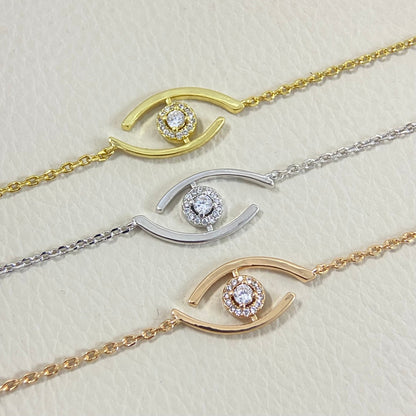 [Angela Jewelry]Lucky Eye Pave-Set Diamond Bracelet