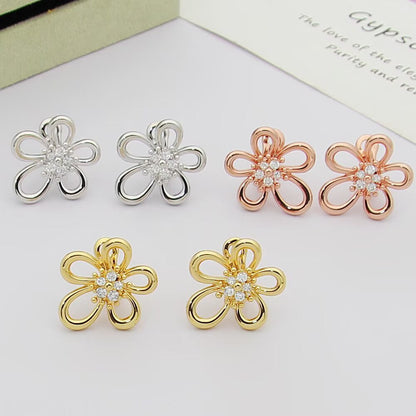 [Angela Jewelry] FLOWERLACE EARRING 5 DIAMONDS