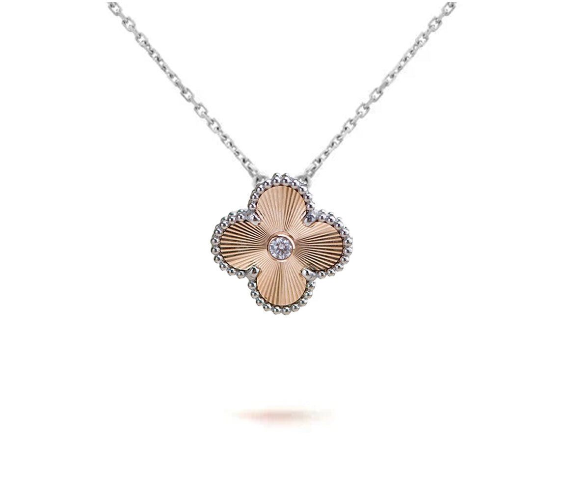 [Angela Jewelry]CLOVER 15MM NECKLACE SILVER COLLECTION