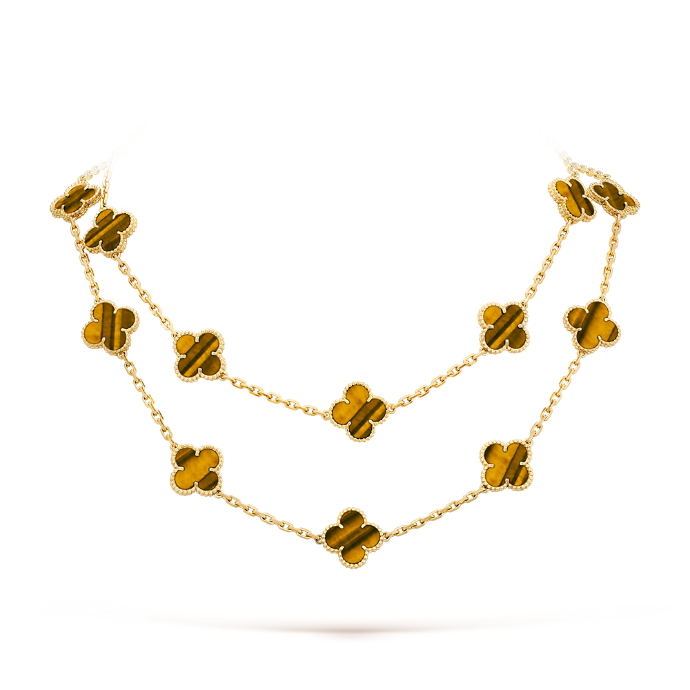 [Angela Jewelry]CLOVER 20 MOTIFS TIGER EYE ROSE GOLD