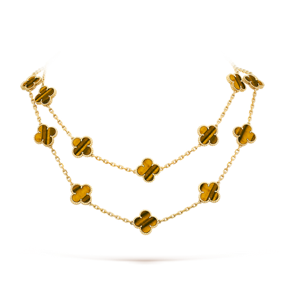 [Angela Jewelry]CLOVER 20 MOTIFS TIGER EYE ROSE GOLD