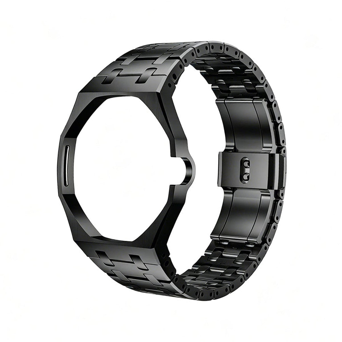 Oak Pop Black Steel Case & Silicone Strap