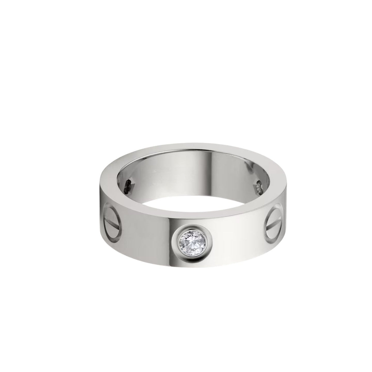 [Angela Jewelry]LOVE 5.5MM 3 DIAMOND RING