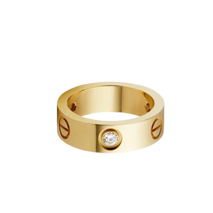 [Angela Jewelry]LOVE 5.5MM 3 DIAMOND RING