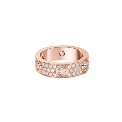 [Angela Jewelry]LOVE 5.5MM FULL-PAVE 6-DIAMOND RING