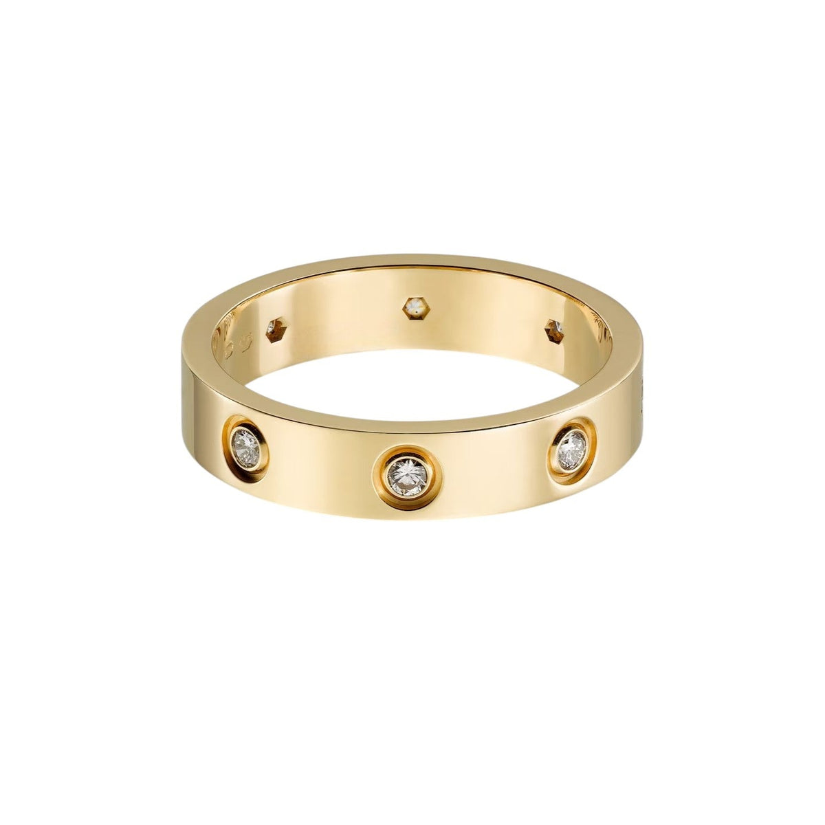 [Angela Jewelry]LOVE 4MM 8 DIAMOND RING