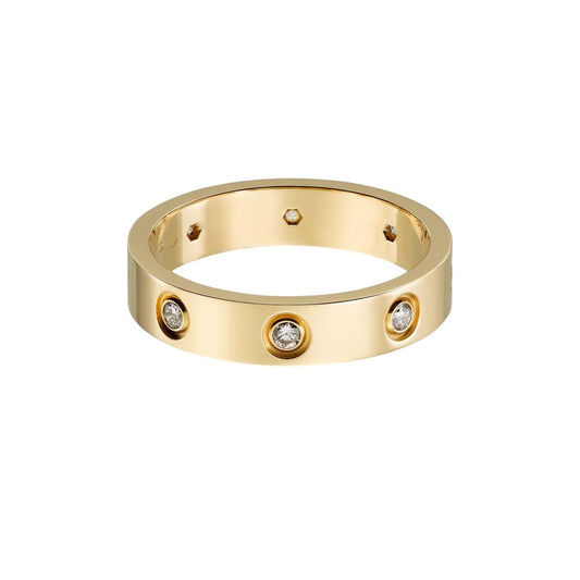 [Angela Jewelry]LOVE 4MM 8 DIAMOND RING