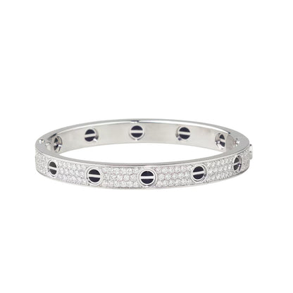 [Angela Jewelry]LOVE BRACELET 6.1MM DIAMOND-PAVED CERAMIC