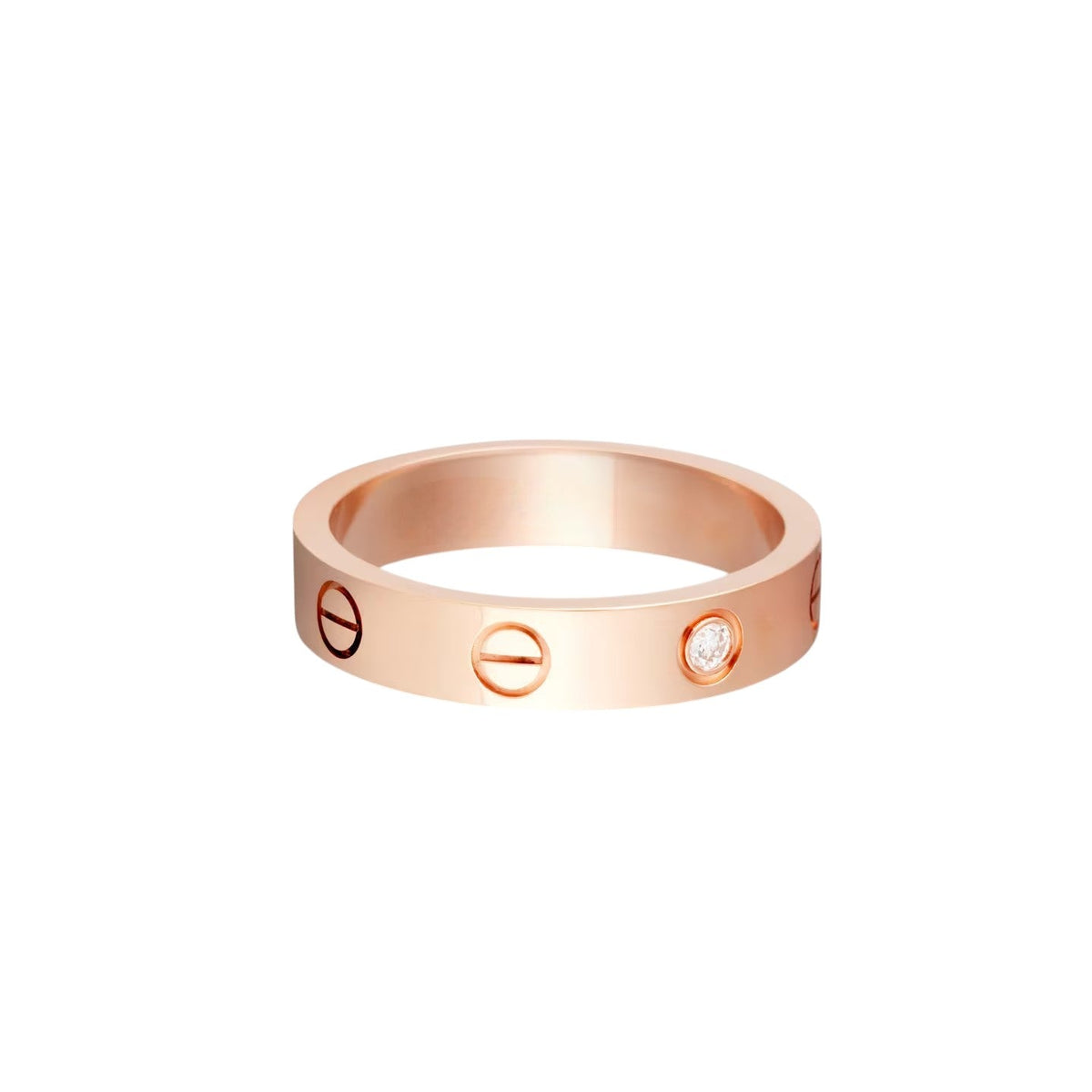 [Angela Jewelry]LOVE 4MM 1 DIAMOND RING
