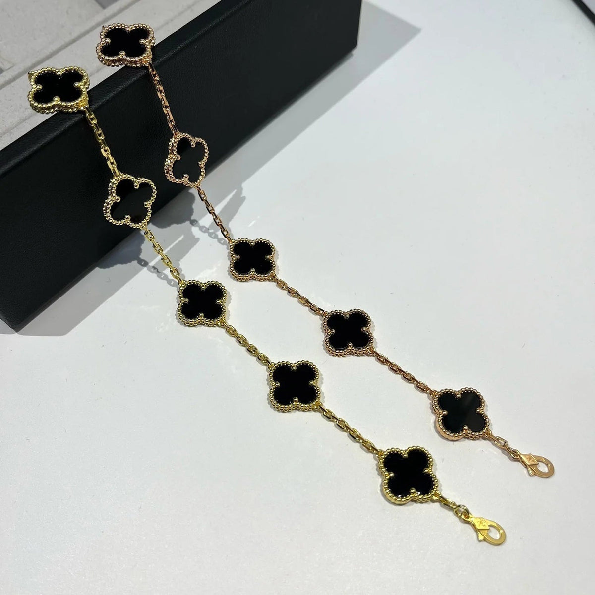 [Angela Jewelry]Clover & Juste & Lover  Bracelet Stack Set