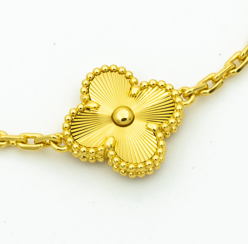 [Angela Jewelry] CLOVER 5 MOTIF LASER BRACELET COLLECTION