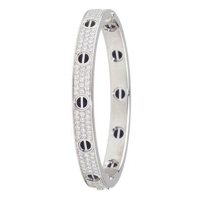 [Angela Jewelry]LOVE BRACELET 6.1MM DIAMOND-PAVED CERAMIC