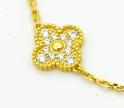 [Angela Jewelry] CLOVER 5 MOTIF LASER BRACELET COLLECTION