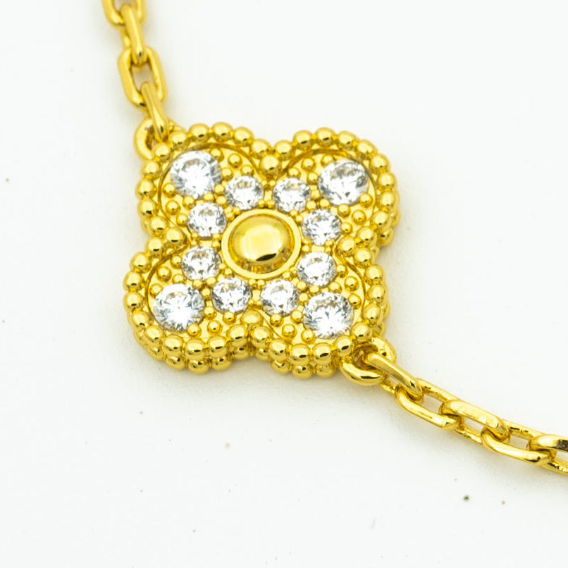 [Angela Jewelry] CLOVER 5 MOTIF LASER BRACELET COLLECTION
