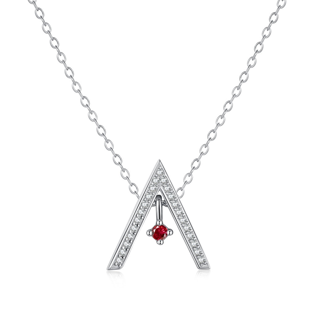 アンジェラジュエリー]輝く「A」シェイプネックレス