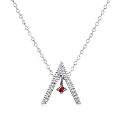 アンジェラジュエリー]輝く「A」シェイプネックレス