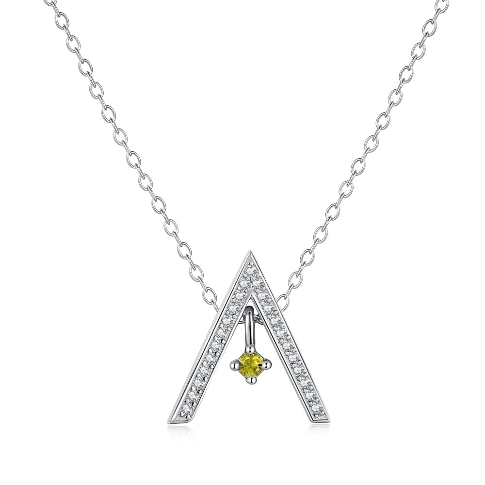 アンジェラジュエリー]輝く「A」シェイプネックレス