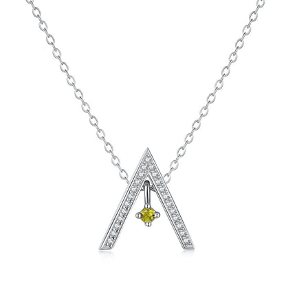 アンジェラジュエリー]輝く「A」シェイプネックレス
