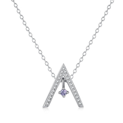 アンジェラジュエリー]輝く「A」シェイプネックレス