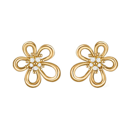 [Angela Jewelry] FLOWERLACE EARRING 5 DIAMONDS