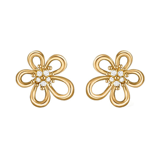 [Angela Jewelry] FLOWERLACE EARRING 5 DIAMONDS