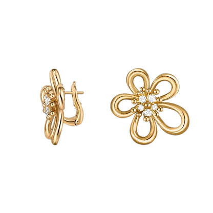 [Angela Jewelry] FLOWERLACE EARRING 5 DIAMONDS