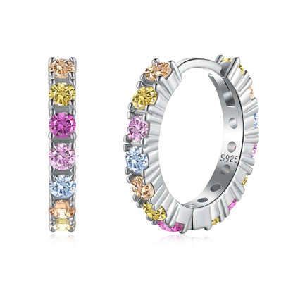[Angela Jewelry]Radiant Colorful Round Cut Earrings