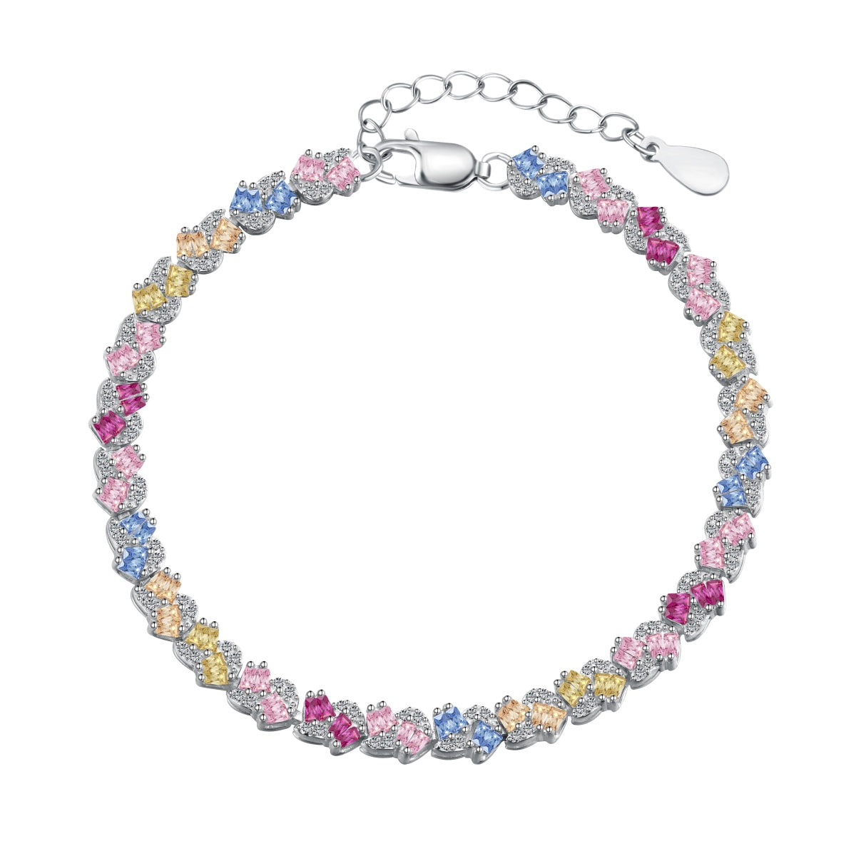 アンジェラジュエリー]華やかなカラフルな花の形のパーティーブレスレット