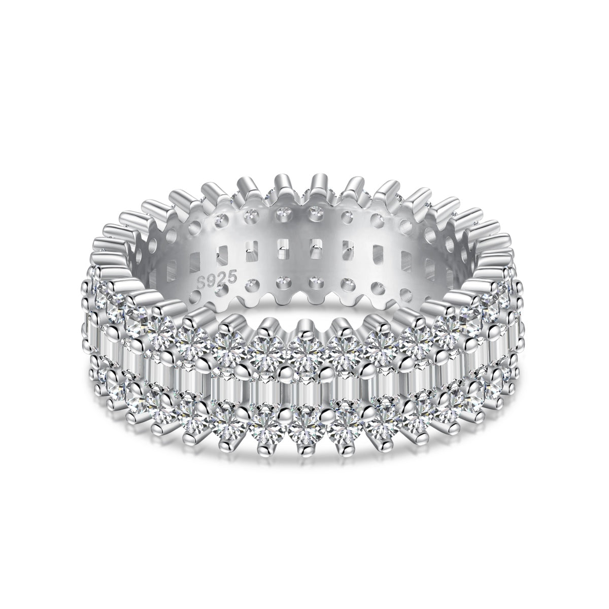 [Angela Jewelry]Ornate Colorful Radiant Cut Daily Ring