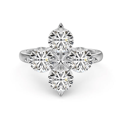 [Angela Jewelry]Four-Leaf Clover Eight-Pointed Star Ring