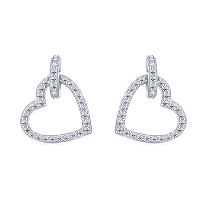 [Angela Jewelry]Dainty Heart Shape Earrings