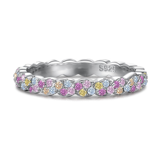 [Angela Jewelry]Dainty Ebullient Round Cut Daily Ring