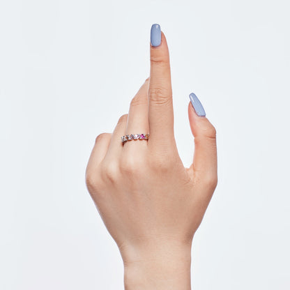 [Angela Jewelry]Delicate Vibrant Emerald Cut Daily Ring