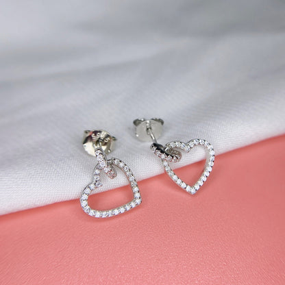 [Angela Jewelry]Dainty Heart Shape Earrings