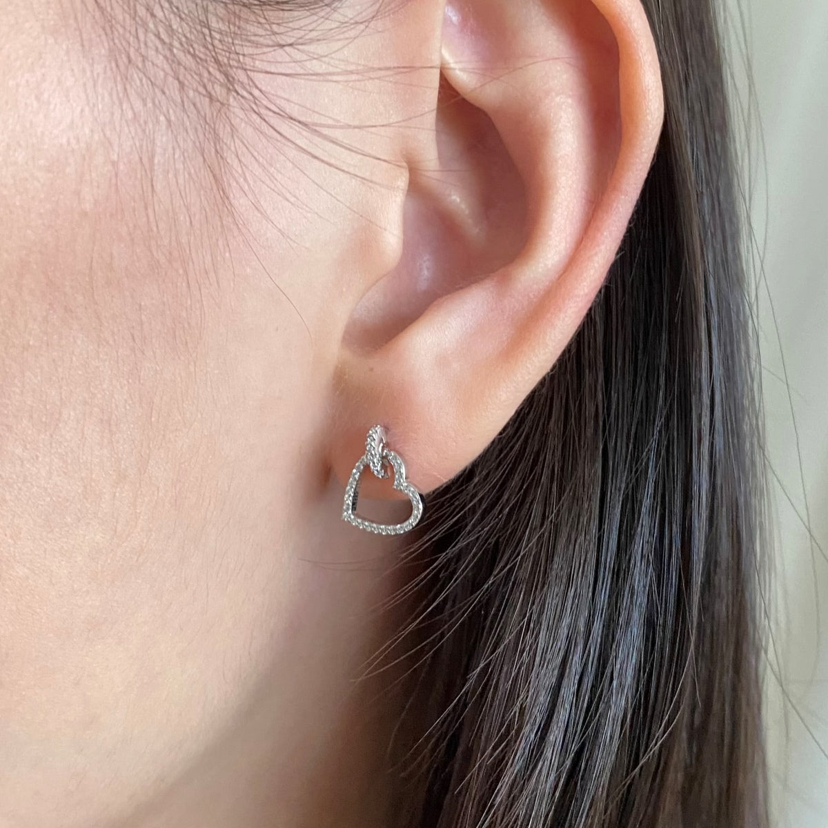 [Angela Jewelry]Dainty Heart Shape Earrings