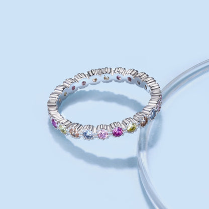 Angela Jewelry]Exquisite Colorful Round Cut Party Ring