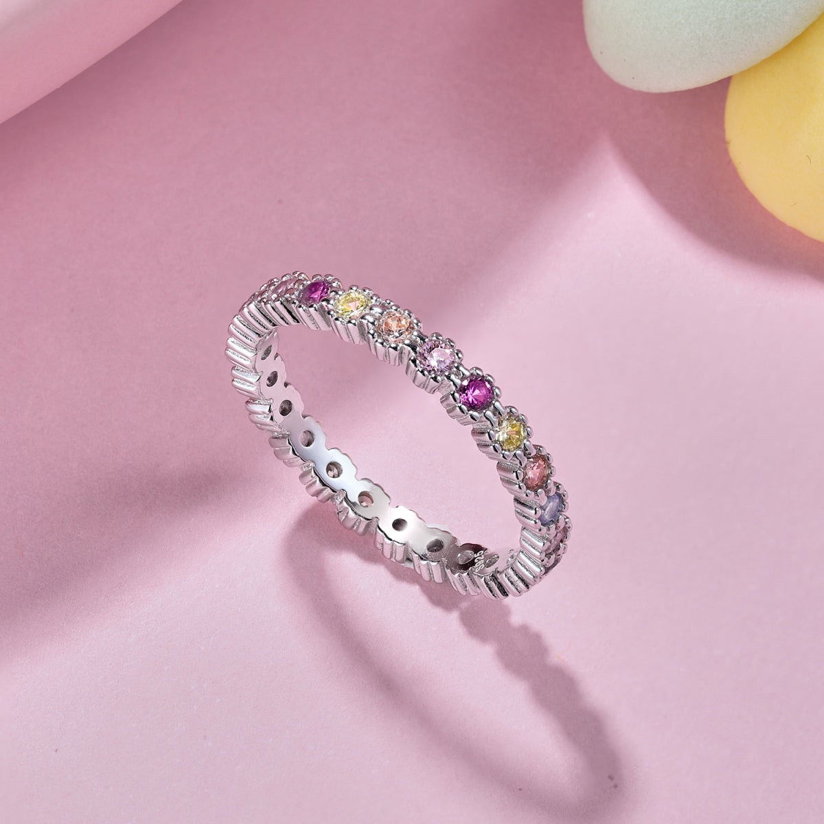 [Angela Jewelry]Exquisite Colorful Round Cut Party Ring