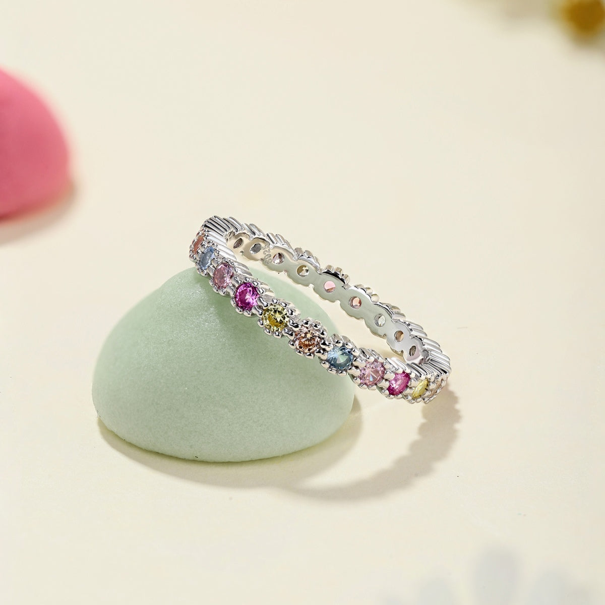 [Angela Jewelry]Exquisite Colorful Round Cut Party Ring