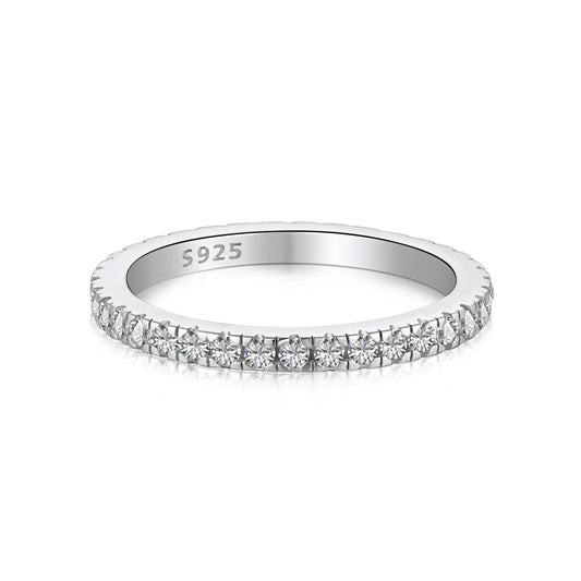 Angela Jewelry]Delicate Sparkling Round Cut Daily Ring