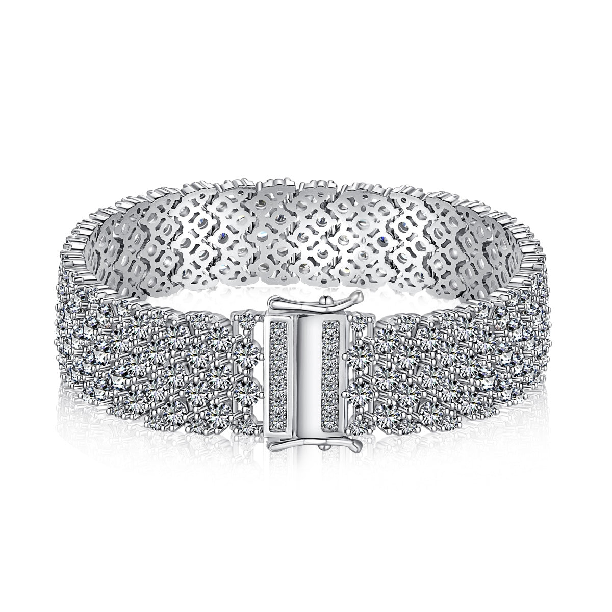 [Angela Jewelry]Ornate Elegant Round Cut Party Bracelet