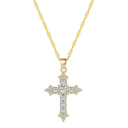 [Angela Jewelry]Delicate Cross Shape Necklace