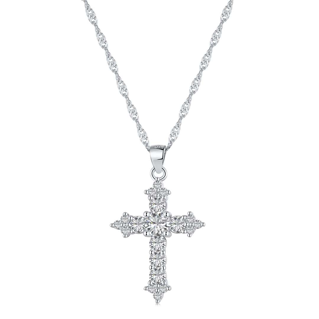 [Angela Jewelry]Delicate Cross Shape Necklace