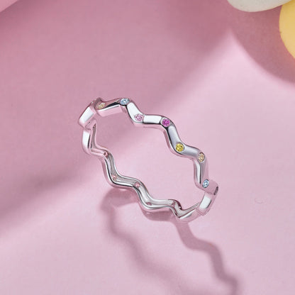 [Angela Jewelry]Ornate Vibrant Round Cut Daily Ring