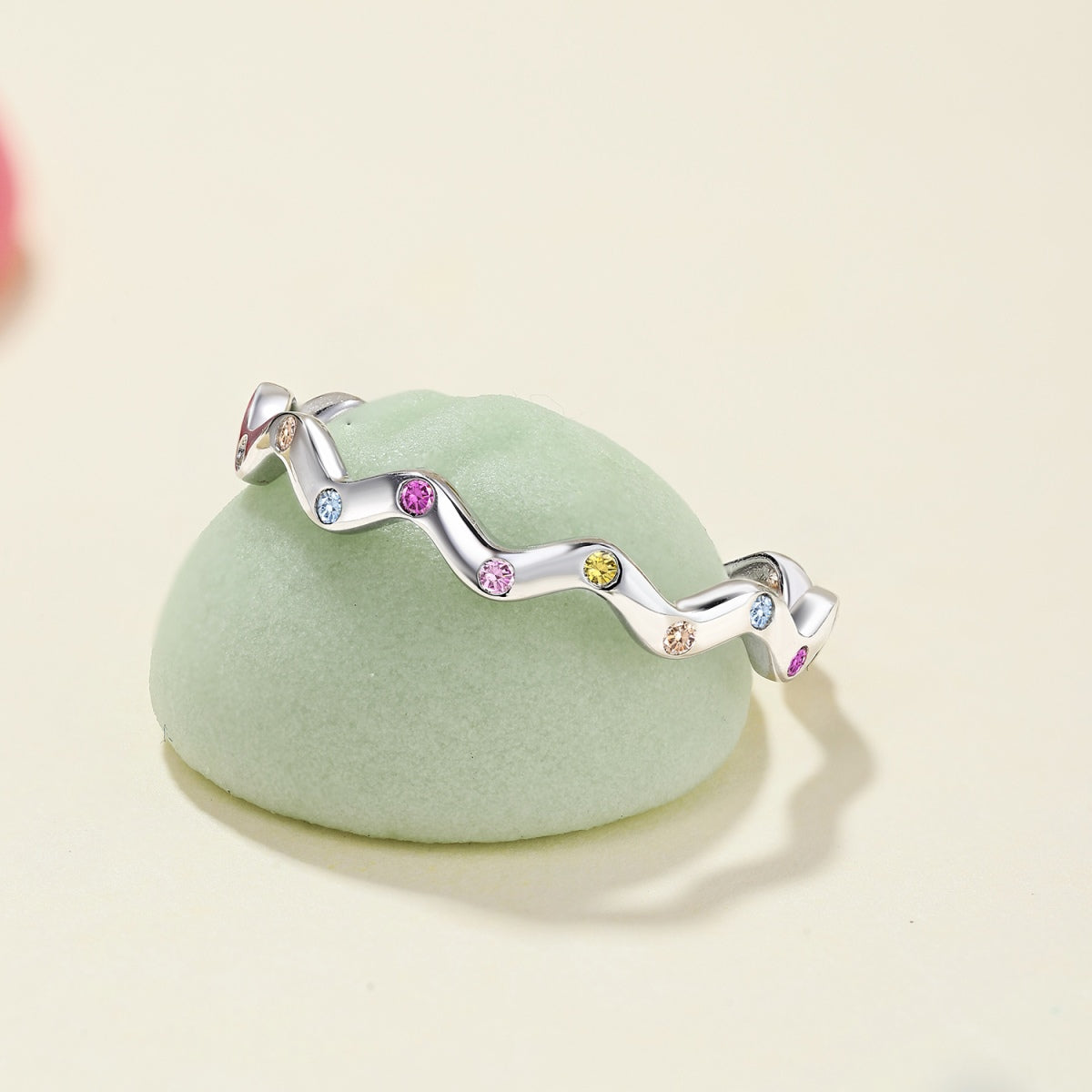 [Angela Jewelry]Ornate Vibrant Round Cut Daily Ring
