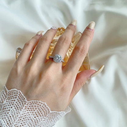 アンジェラジュエリー]輝くラウンドカットの結婚指輪